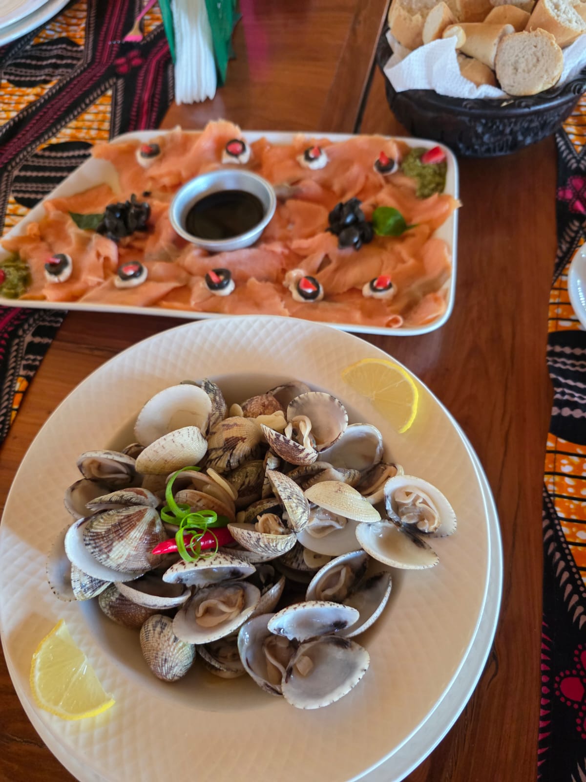Amêijoa e Salmão